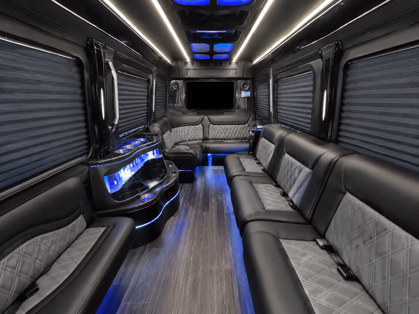 palmdale 30 passenger party bus interior