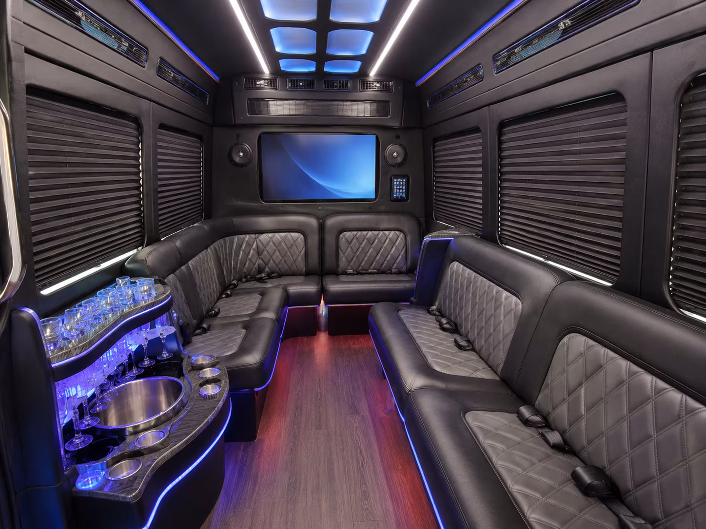 palmdale party bus interior